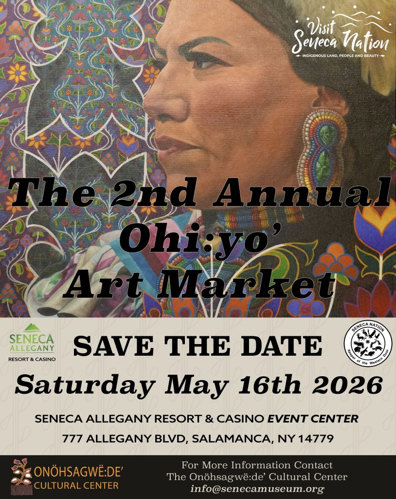 save the date for the second annual Ohi:yo' art market on sat march 16, 2026.