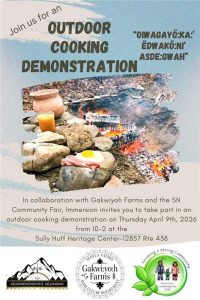 Outdoor cooking demonstration as part of the community fair at the seneca nation 2026