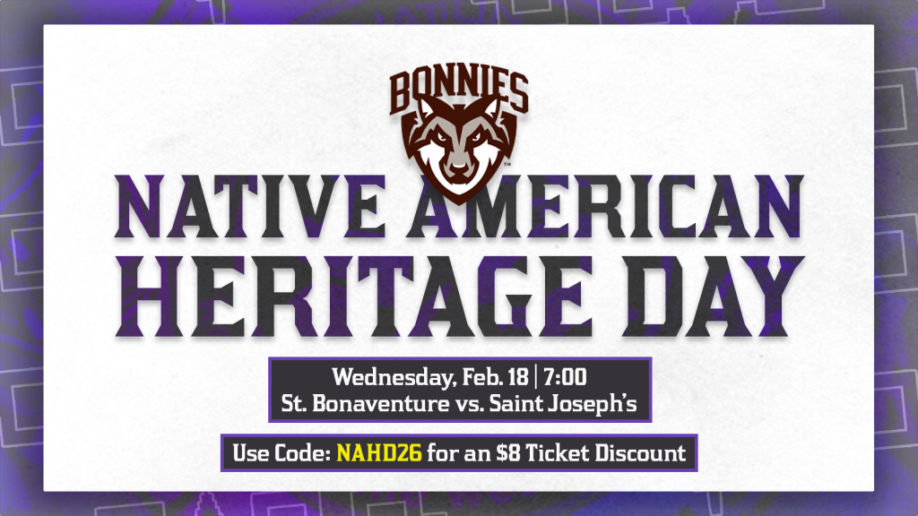 Native American Heritage Day St. Bonaventure MBB on Wed. February 18th at 7pm