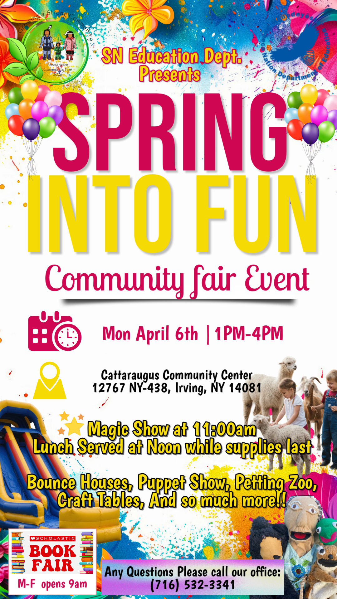 Spring Into Fun Community Fair Event for the Seneca Nation on Monday April 6, 2026