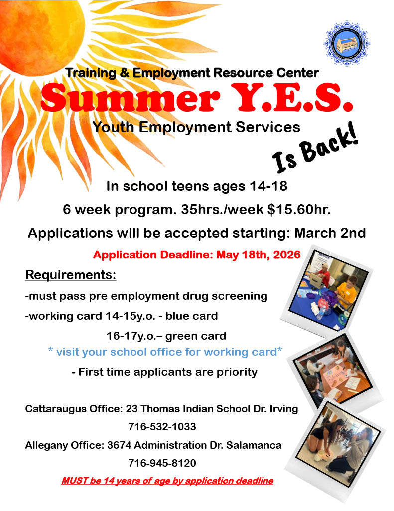 TERC's Summer YES program will begin accepting applications for Youth Employment Services
