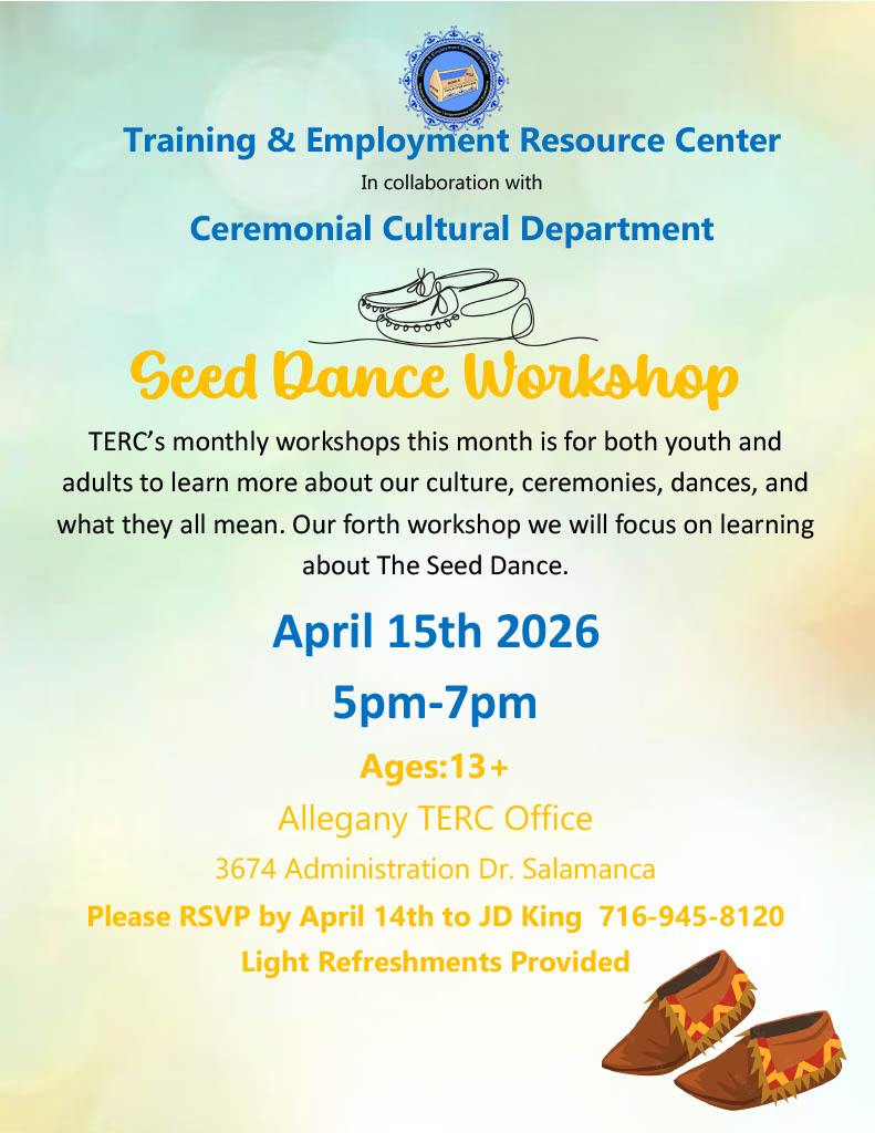 Seed Dance Workshop at the Allegany Terc office on April 15, 2026