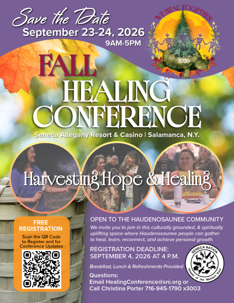 Fall Healing Conference through Seneca Nation September 23 and 24, 2026