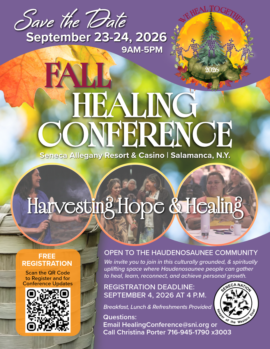 Fall Healing Conference through Seneca Nation September 23 and 24, 2026