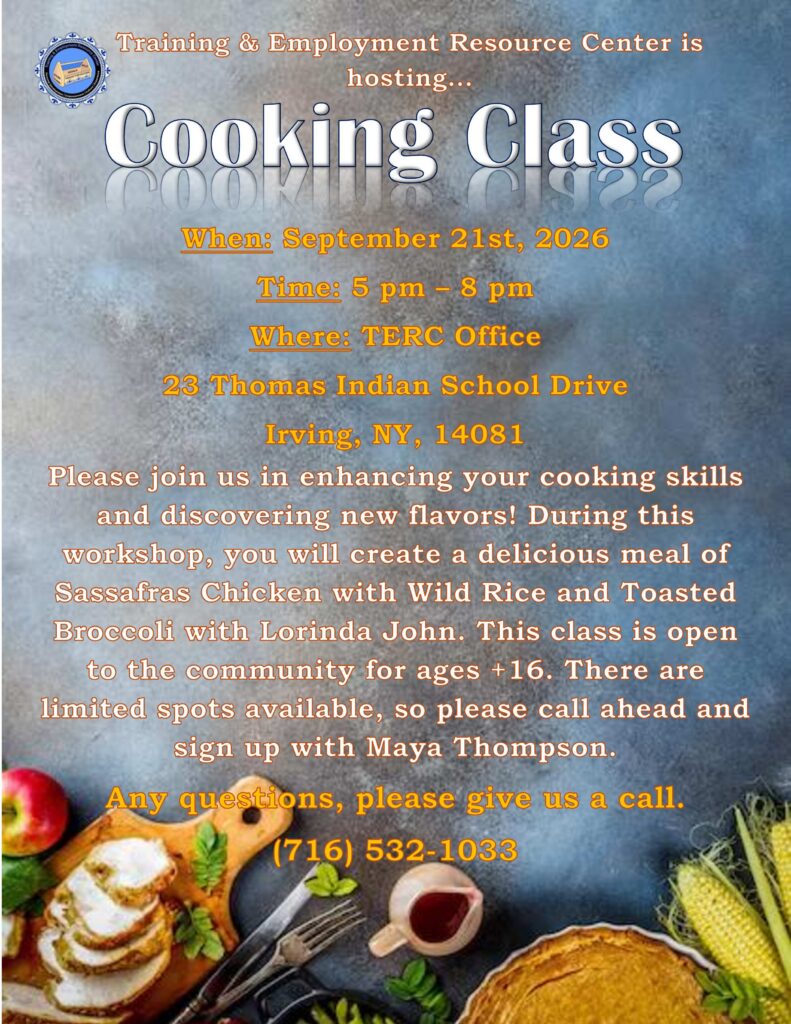Cooking class with Lorinda John through the Training and Employment Resource Center (TERC)