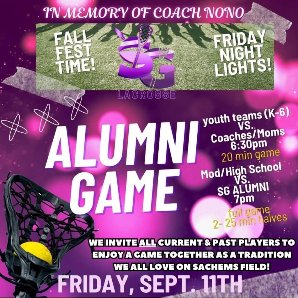 Fall Fest Alumni Lacrosse Game on Friday, September 11, 2026